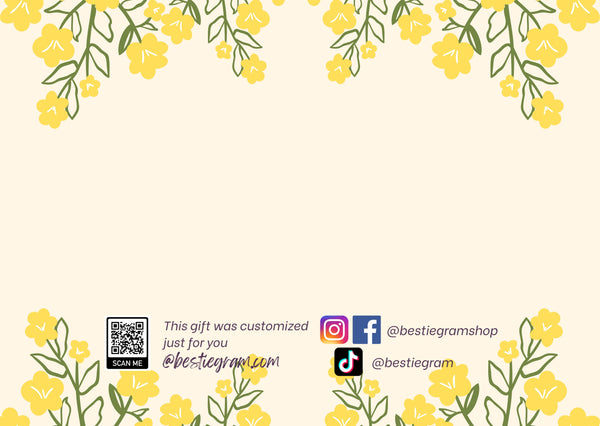 Friendship Florals - Yellow Vintage Card