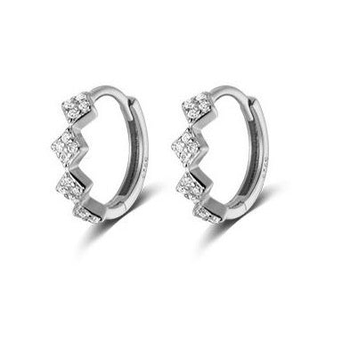 Geometric hoops - 925 Sterling Silver and Zircon