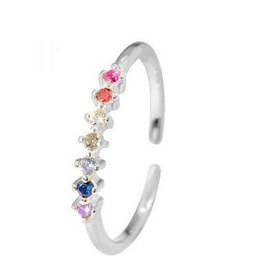 Rainbow Jewels - 925 Sterling Silver with Zircon jewels